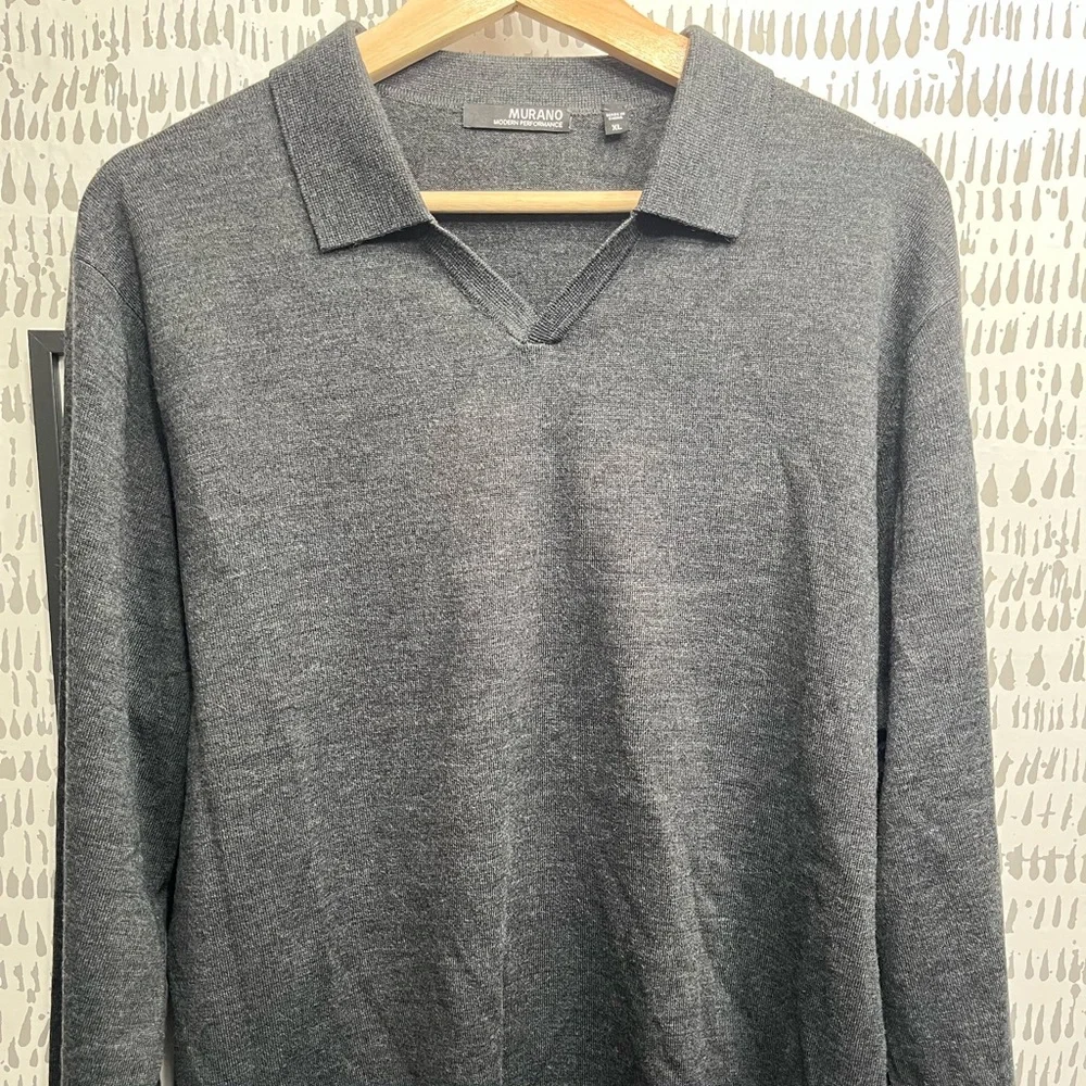 Murano Charcoal Collared Knitwear - Picture 2 of 3